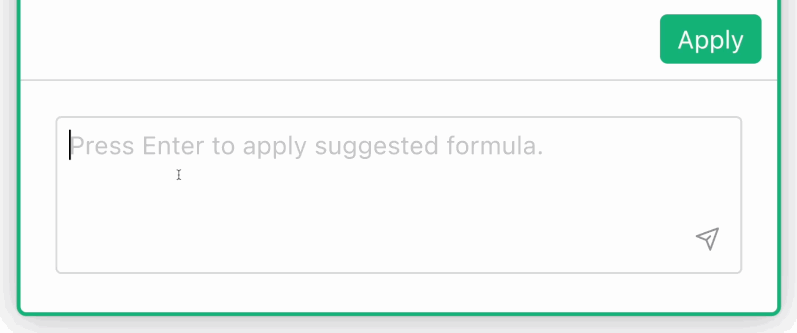 AI Formula Assistant prompt examples